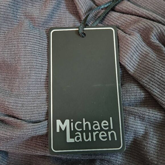 Michael Lauren Dark Gray Ribbed Knit Layered Back Tunic NWT Size XS - Picture 10 of 11